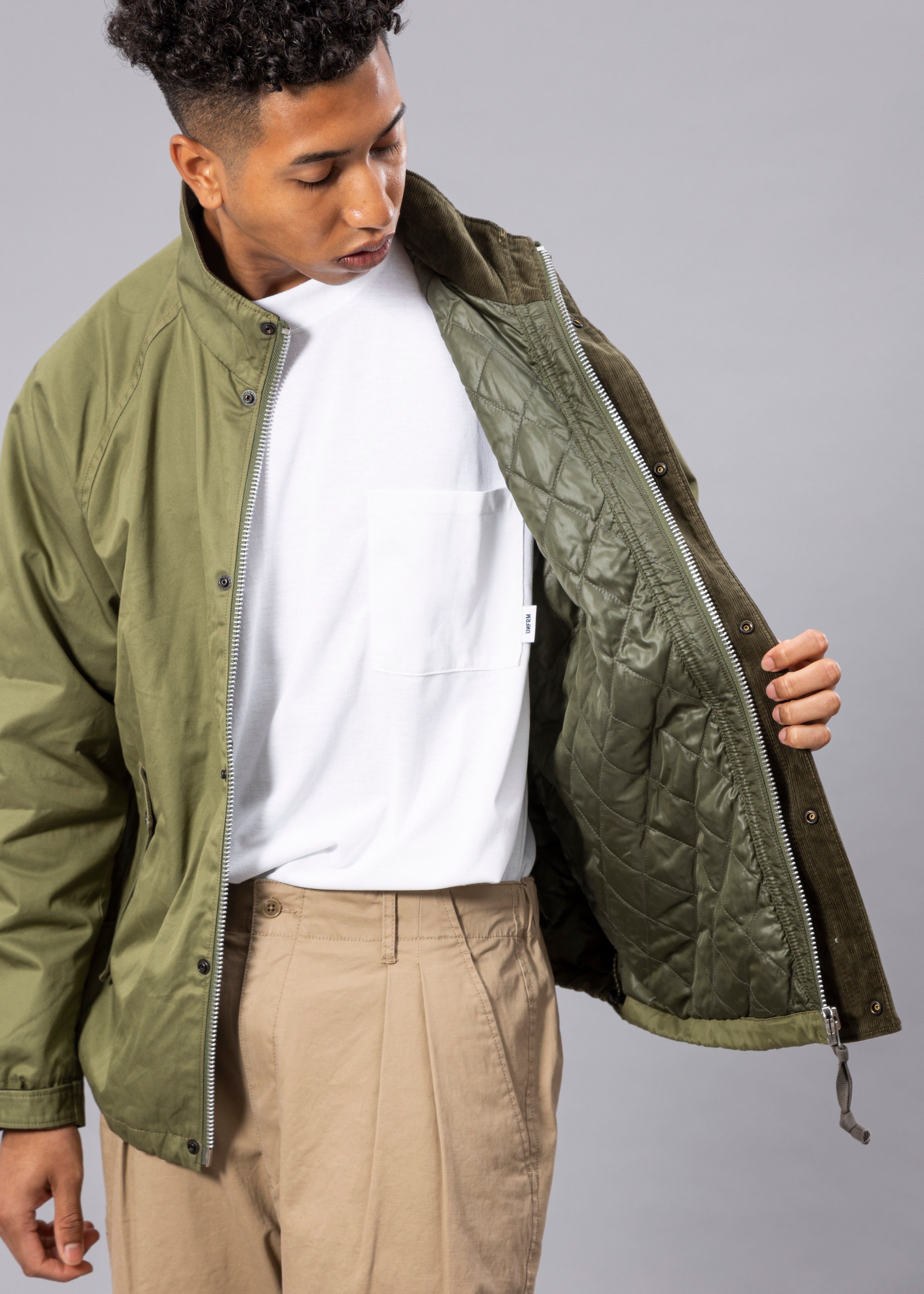 VENTILE GABA STAND COLLAR PADDED BLOUSON – UNFRM®️ OUTDOOR STANDARD
