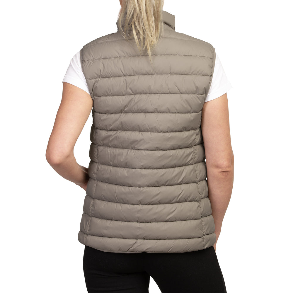 SOFRA WOMENS PUFF VEST (SPV200) - BLACK/OAT/TAUPE – Uni Hosiery Co