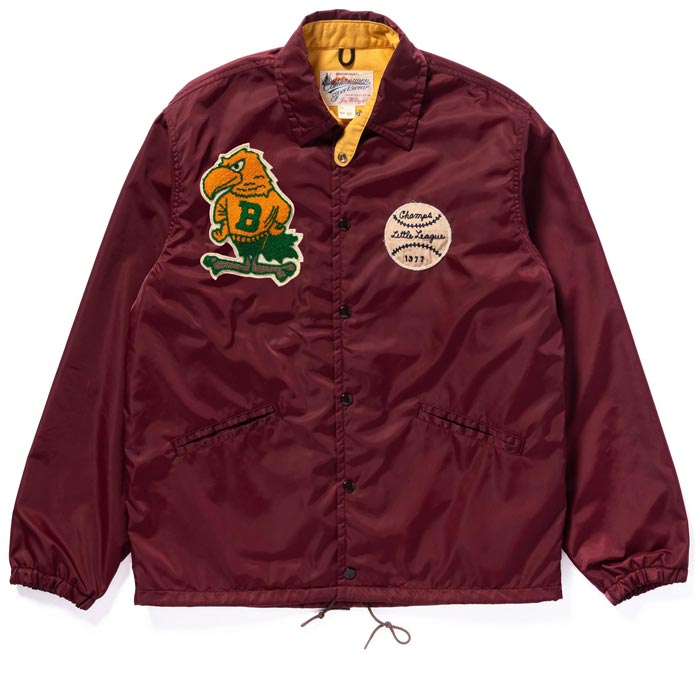 ジョーマッコイ MJ24011 NYLON COACH JACKET / BIRDIES BURGUNDY