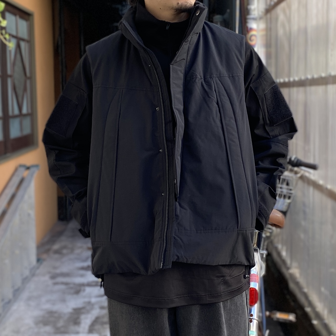 Audience】60/40クロス Sorona Dupont 中綿 PCU LEVEL7 ベスト Black