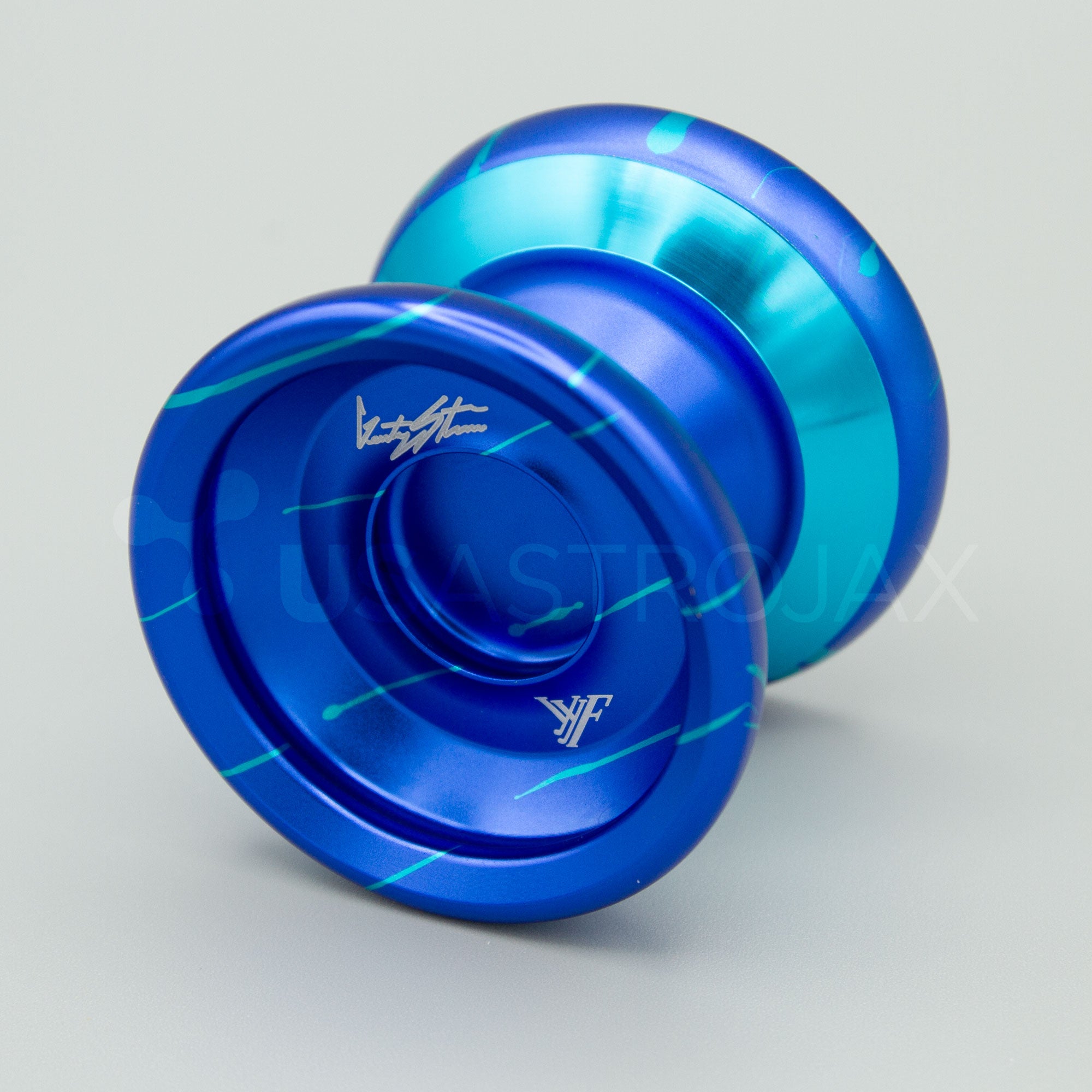 YoYoFactory SHUTTER Wide Angle: Blue/Aqua Splash - usastrojax