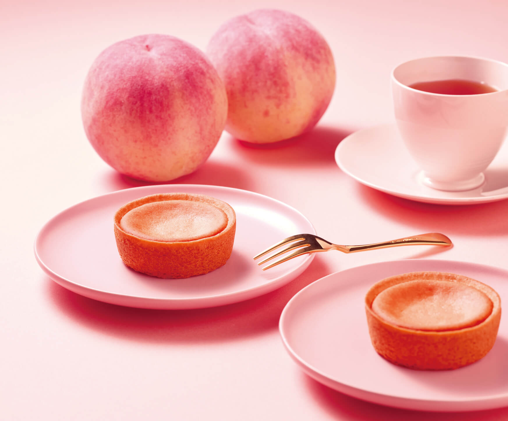 季節限定｜チーズタルト桃