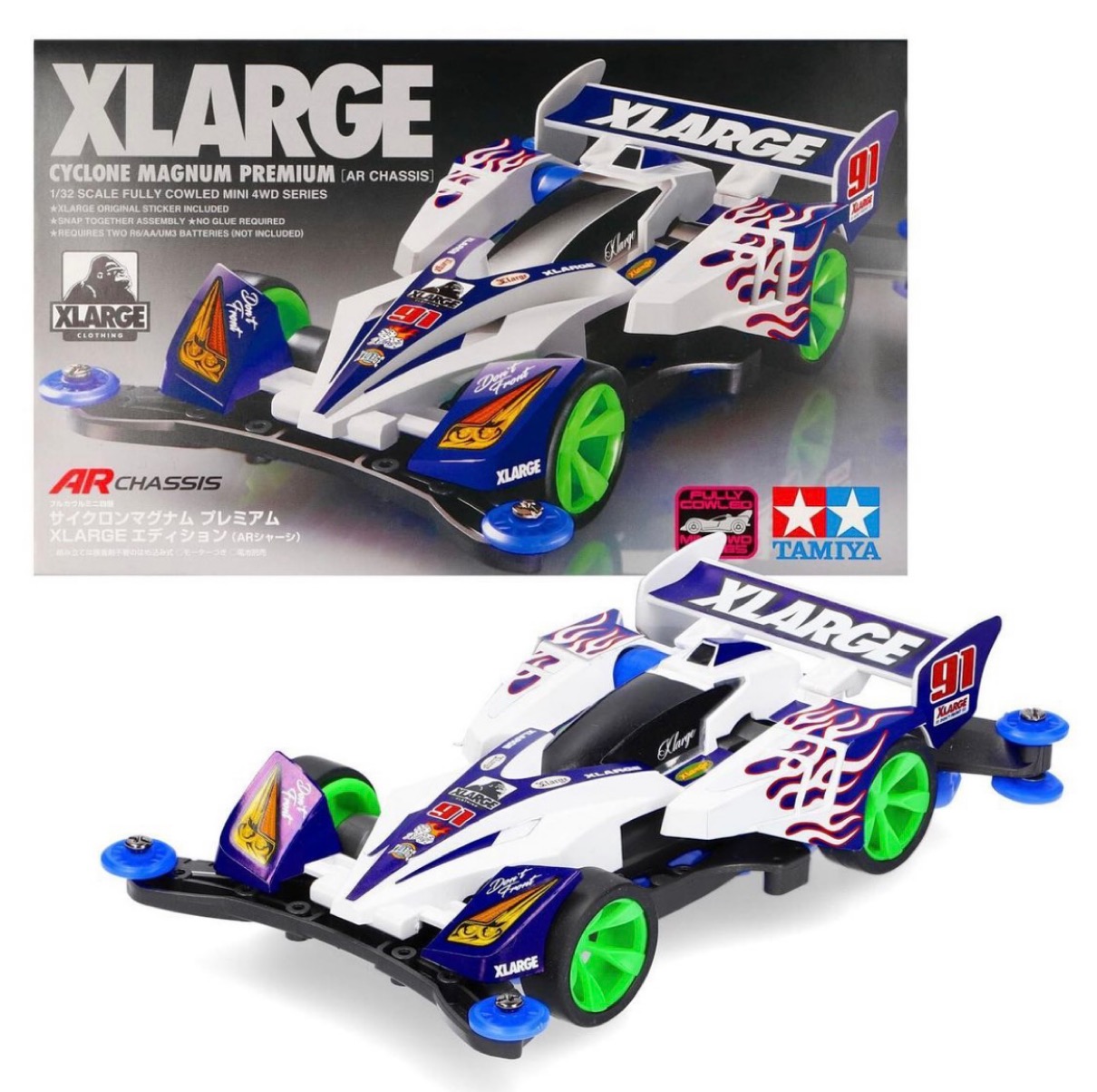 XLARGE®︎ × TAMIYA】コラボミニ四駆『サイクロンマグナム』が7月31日