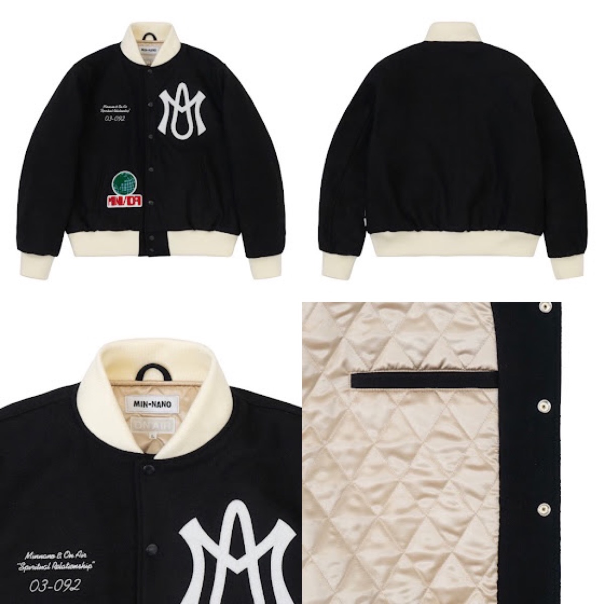 MIN-NANO × ON AIR ヴァーシティジャケットが国内1月6日に発売 | UP TO