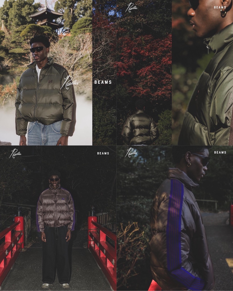 NEEDLES × BEAMS 23FW 別注ダウンジャケットが国内12月16日／12月18日