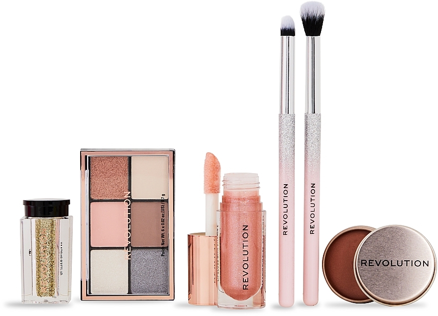 Set, 6 products - Makeup Revolution Pink Glow Get The Look Gift