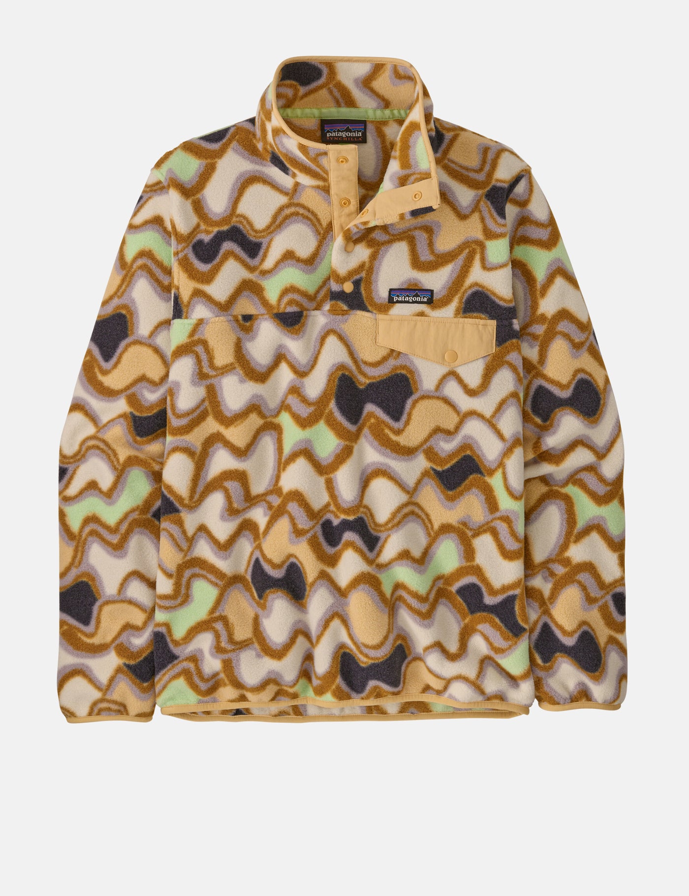 Patagonia LW Synch Snap-T Small Currents Pullover - Natural | UE