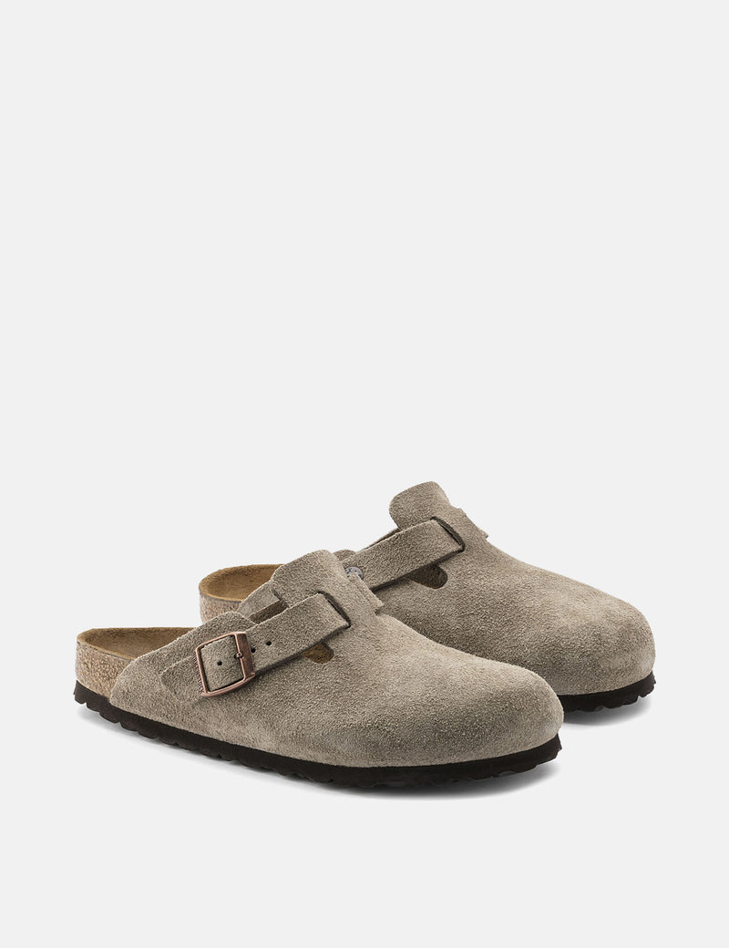 Birkenstock Boston Suede Leather (Regular) - Taupe | URBAN EXCESS.
