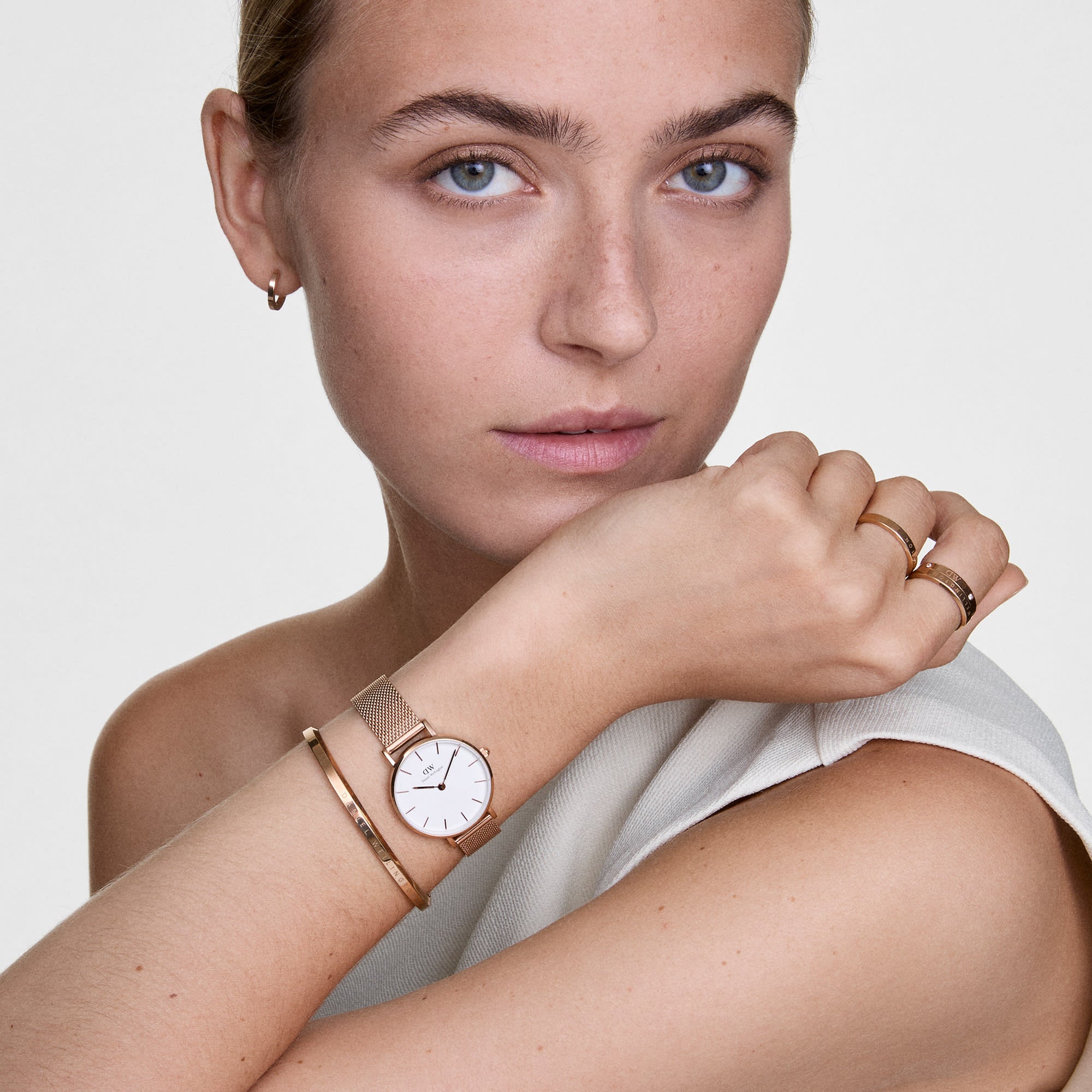 Petite Melrose - Women's watch in Rose Gold & White| DW