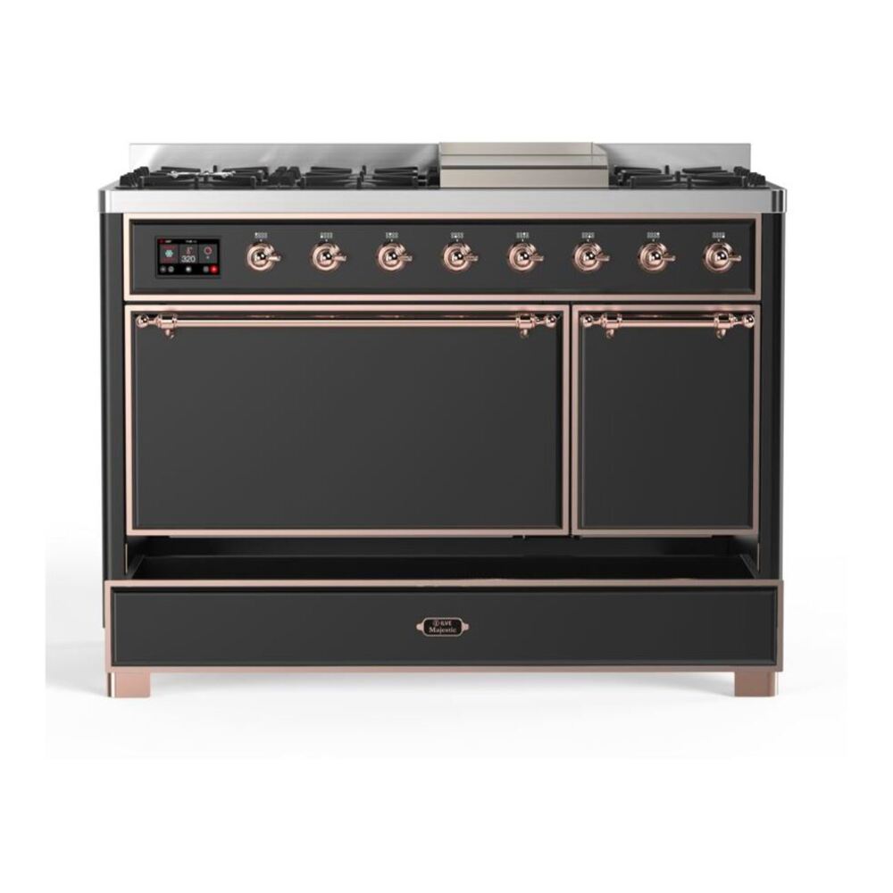 ILVE UM12FDQNS3MGP Majestic II 48 inch Dual Fuel Range with 8