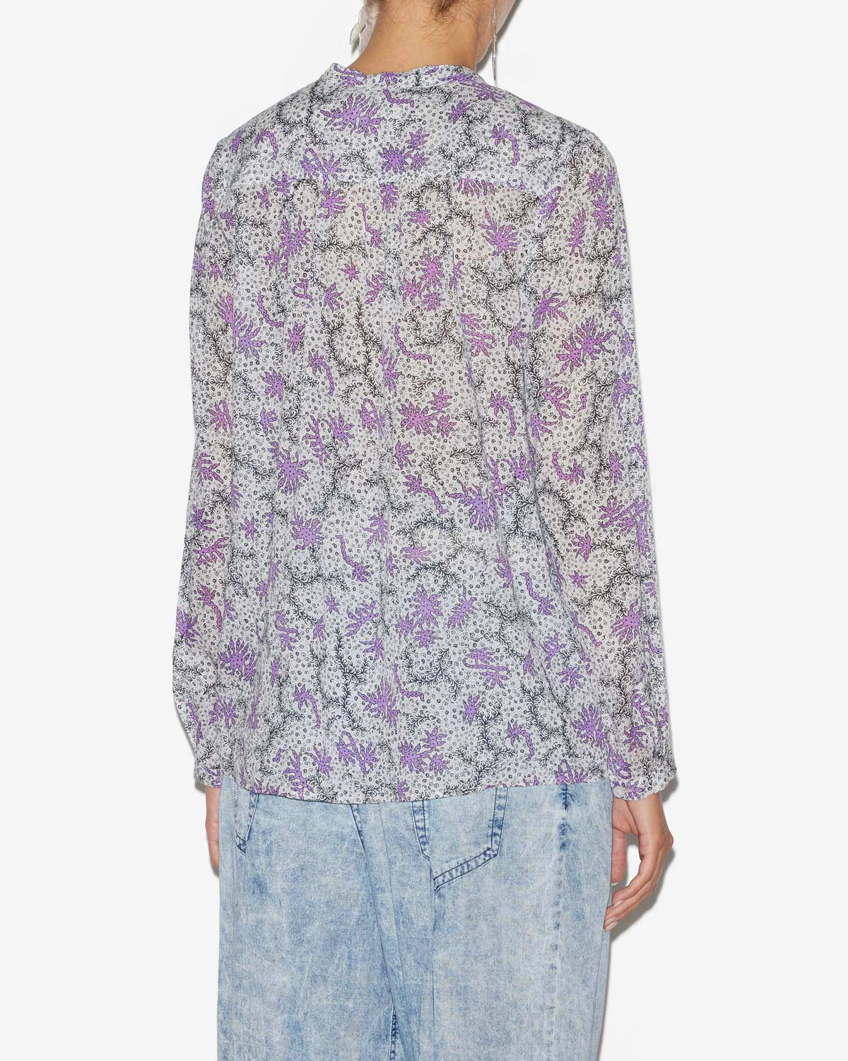 Maria blouse Woman ecru-lilac | ISABEL MARANT Official online store