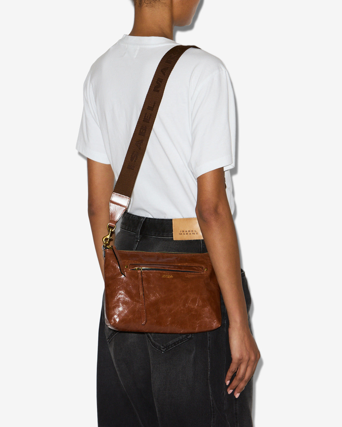 NESSAH BAG Woman Chocolate | ISABEL MARANT Official online store