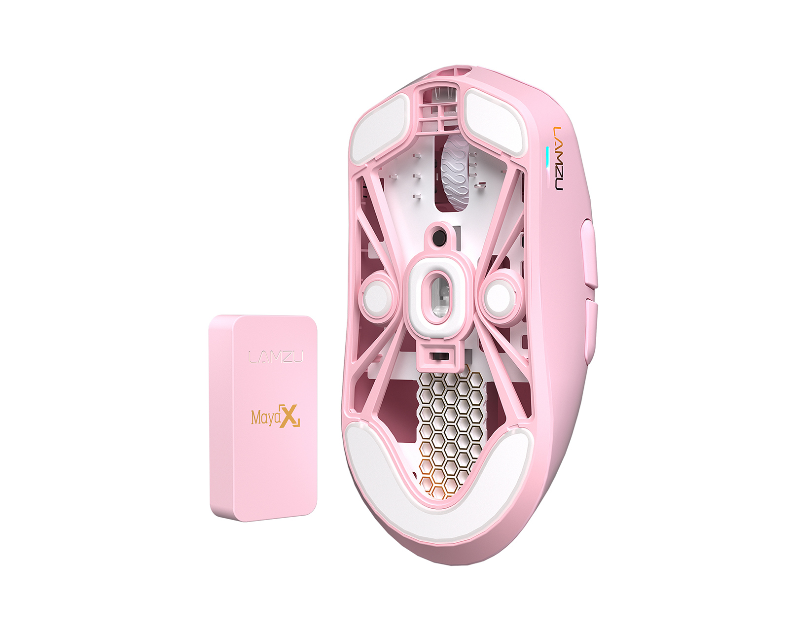 Lamzu MAYA X Wireless Gaming Mouse - Light Pink - us.MaxGaming.com