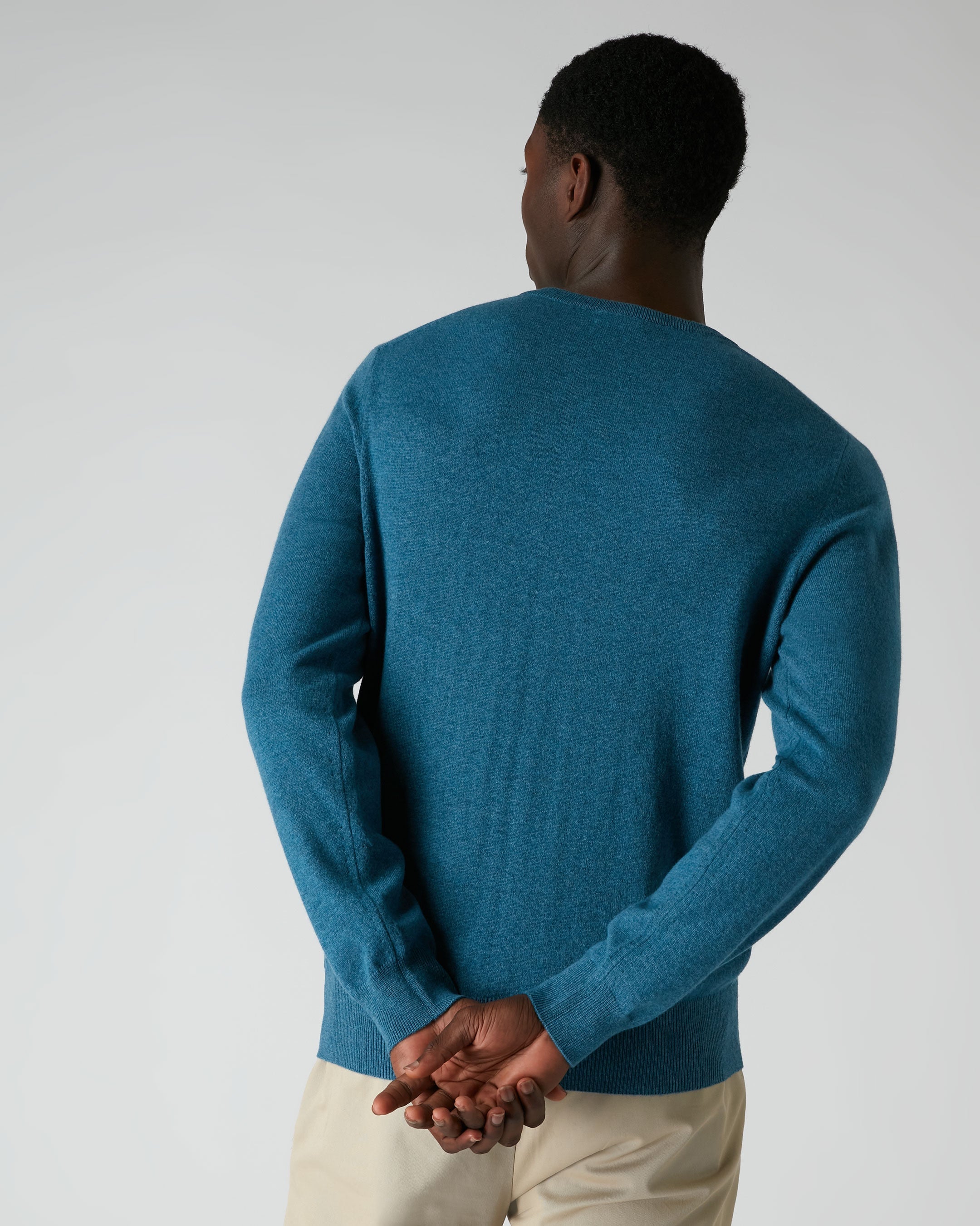007 Crew Neck Sweater Blue Wave | N.Peal