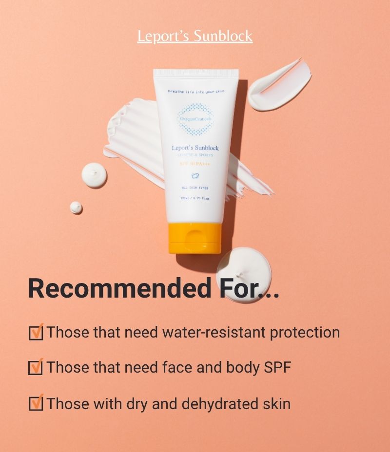 oxygenceuticals]Leport's Sunblock SPF50 PA+++ Waterproof Sunscreen