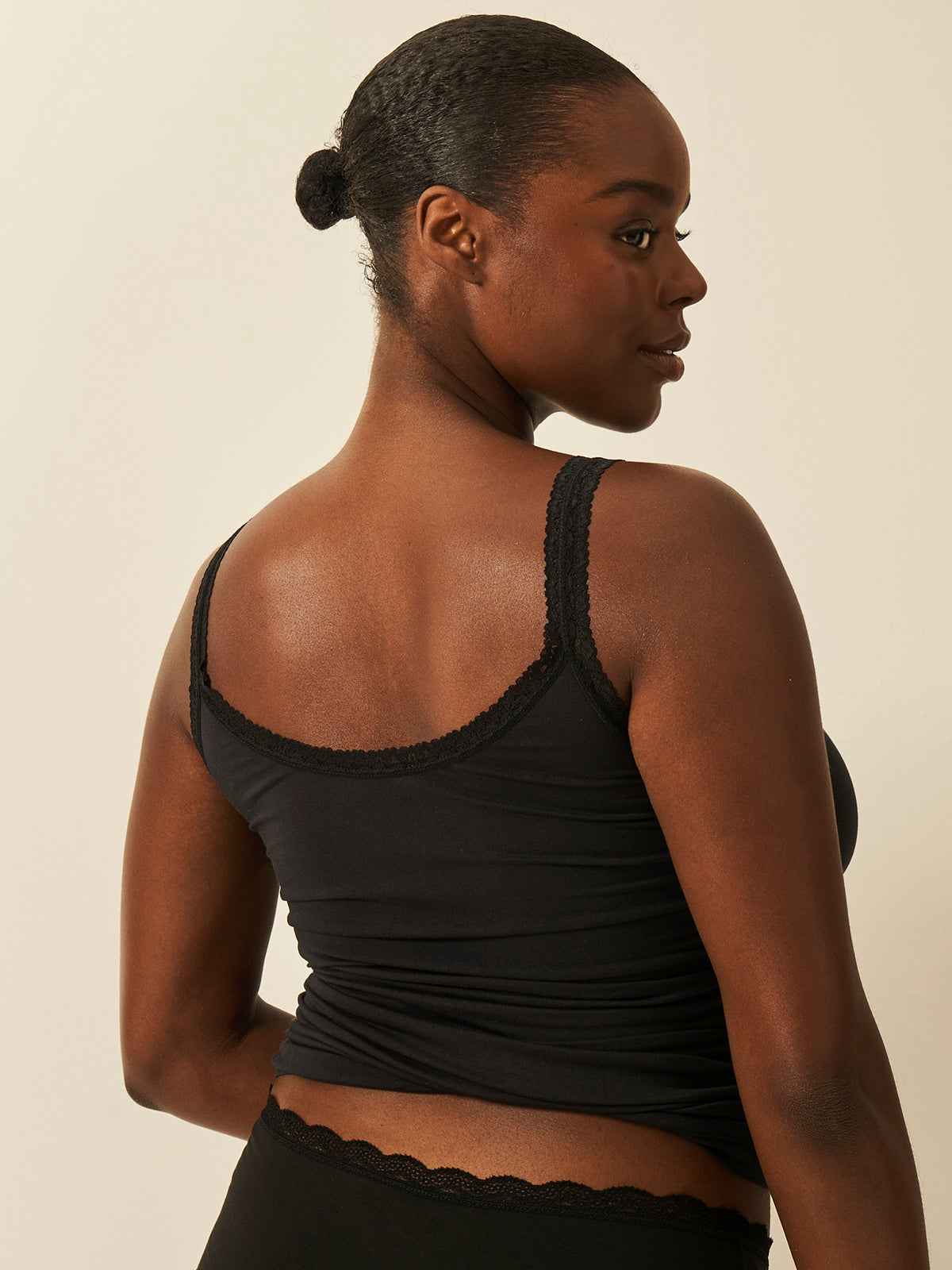 Lace Cami - Black | Sustainable TENCEL™ Tank Top – Stripe & Stare USA