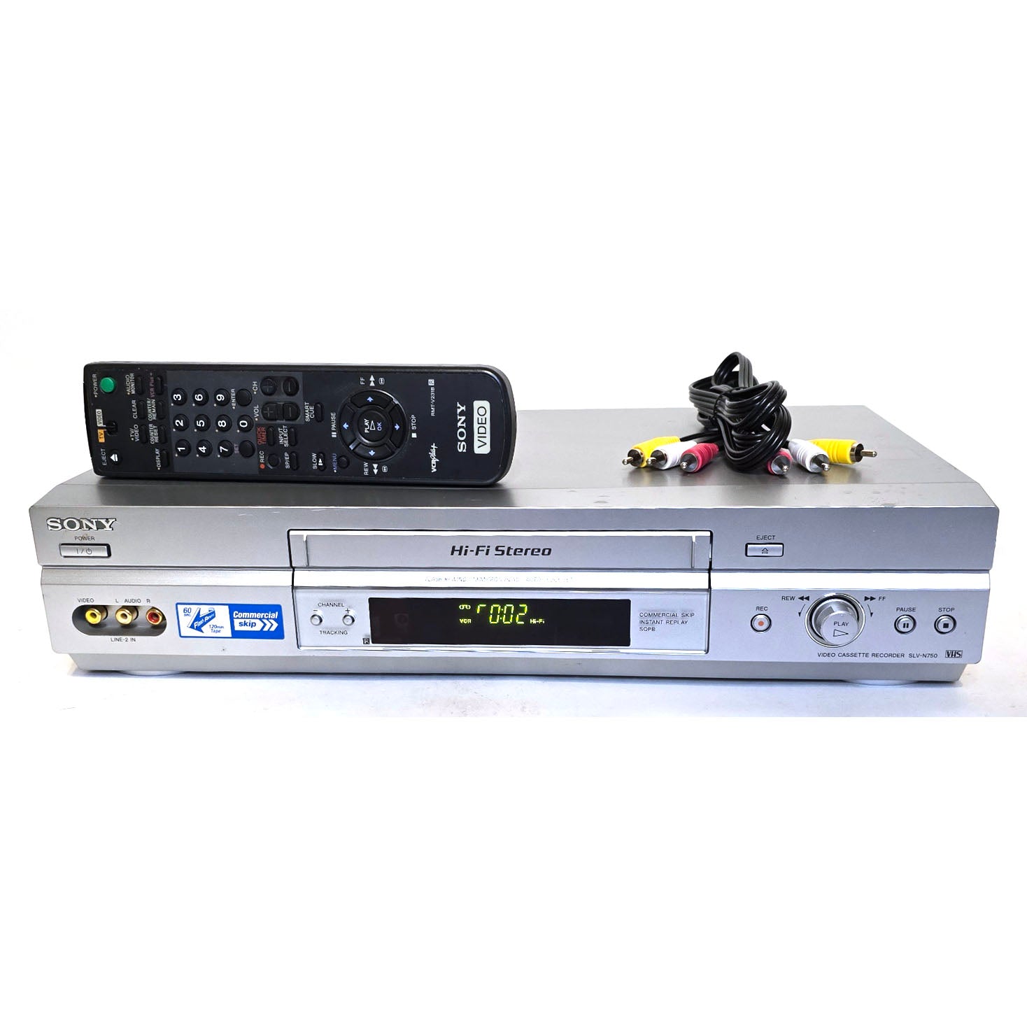 Sony SLV-N750 VCR, 4-Head Hi-Fi Stereo VHS Player Recorder – VCR