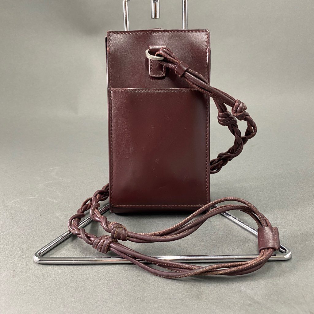 b8 JIL SANDER ジルサンダー タングルフォンケース ボルドー レザー