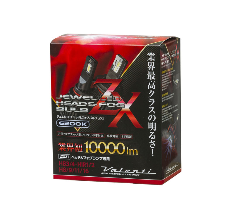 ジュエルLEDヘッド＆フォグバルブ ZXシリーズ (LZX4#/LZX3#)【H4・HB3