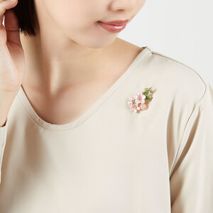 VBRV4187__RQ ローズクォーツ 桜 ブローチ｜ブローチ｜ヴァンドーム