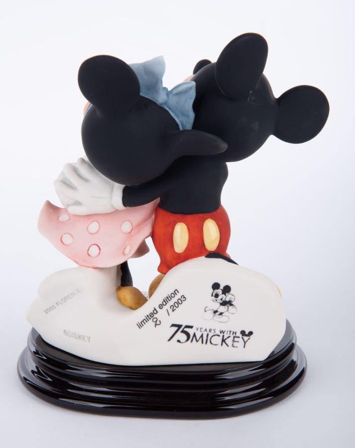 Mickey and Minnie Mouse 75th Birthday Statuette by Giuseppe Armani