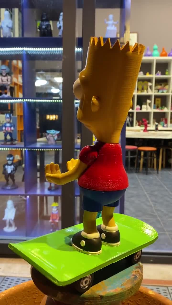 シンプソンズ バート・シンプソン 3Dフィギュア、電話ホルダー