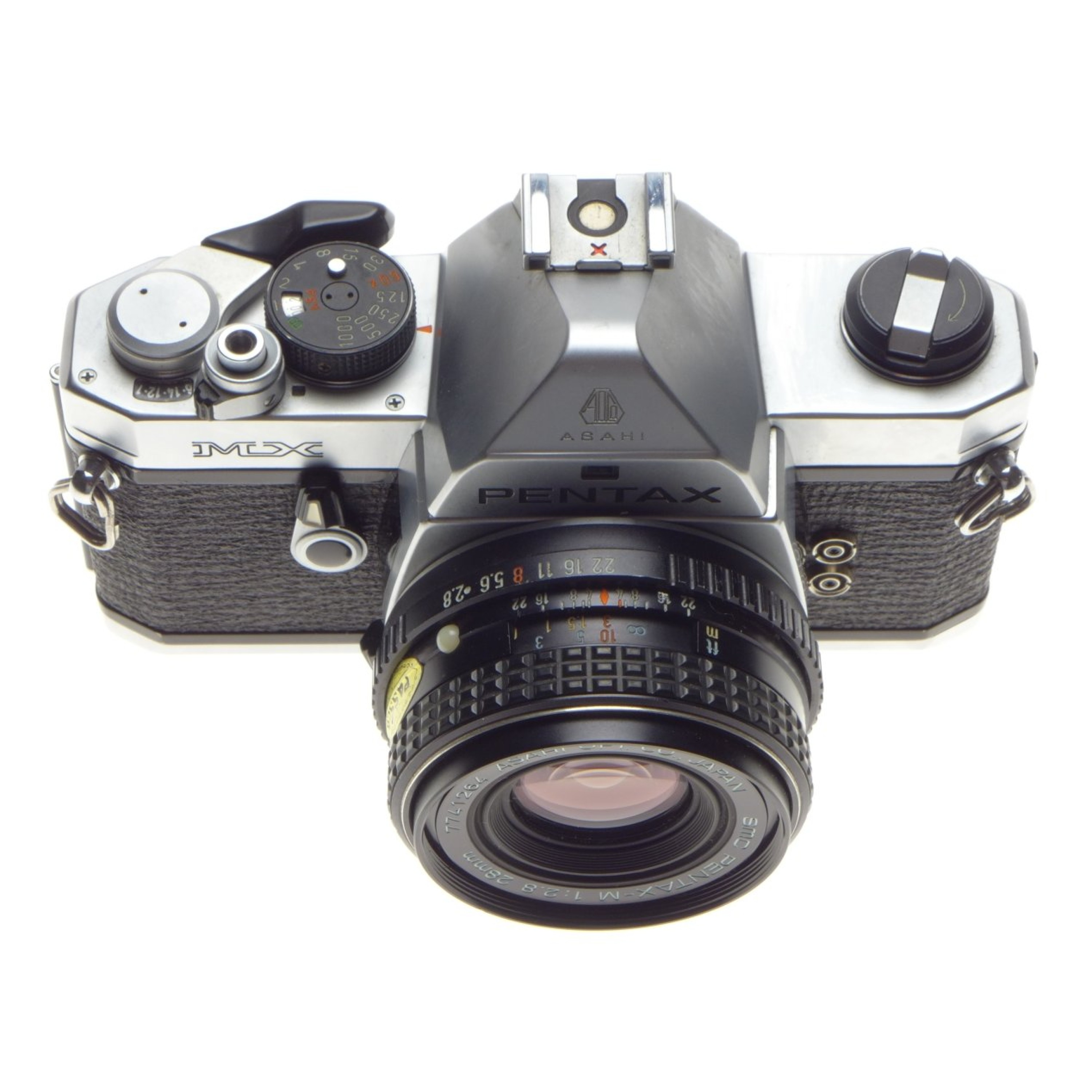 Asahi PENTAX MX 35mm vintage film camera 28mm SMC Pentax-M 1:2.8 lens