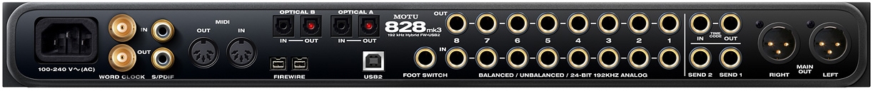 MOTU 828 MK3 Hybrid FireWire / USB 2.0 Audio Interface - Vintage King