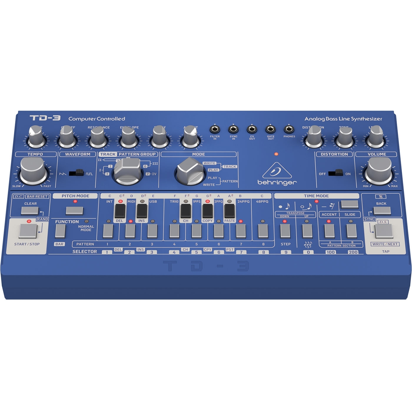 Behringer TD-3 Analog Bass Line Synthesizer - Blue - Vintage King