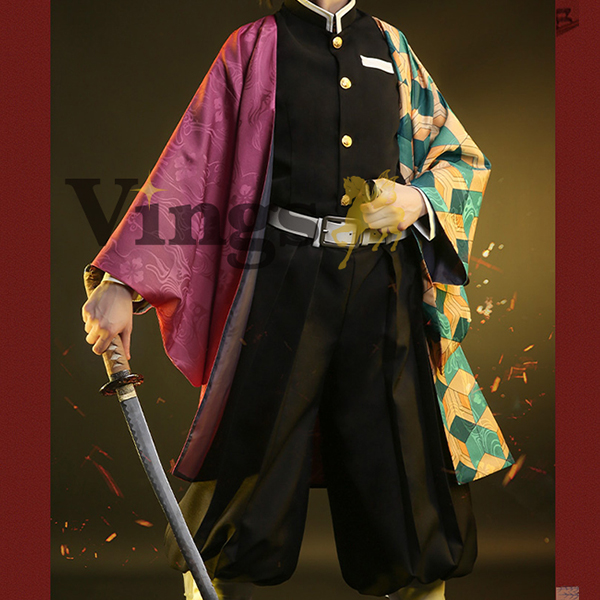 鬼滅の刃 衣装】 アニメ 豪華版 冨岡義勇(とみおかぎゆう) 風 コスプレ