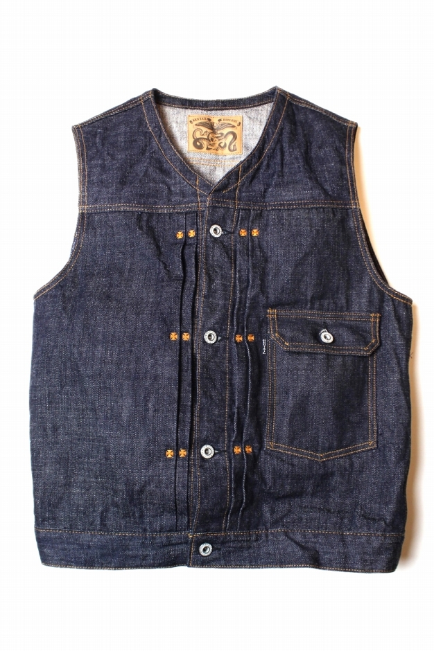 ViSE CLOTHiNG / 24_Cross Denim Vest 4th-NC 〔Blue〕