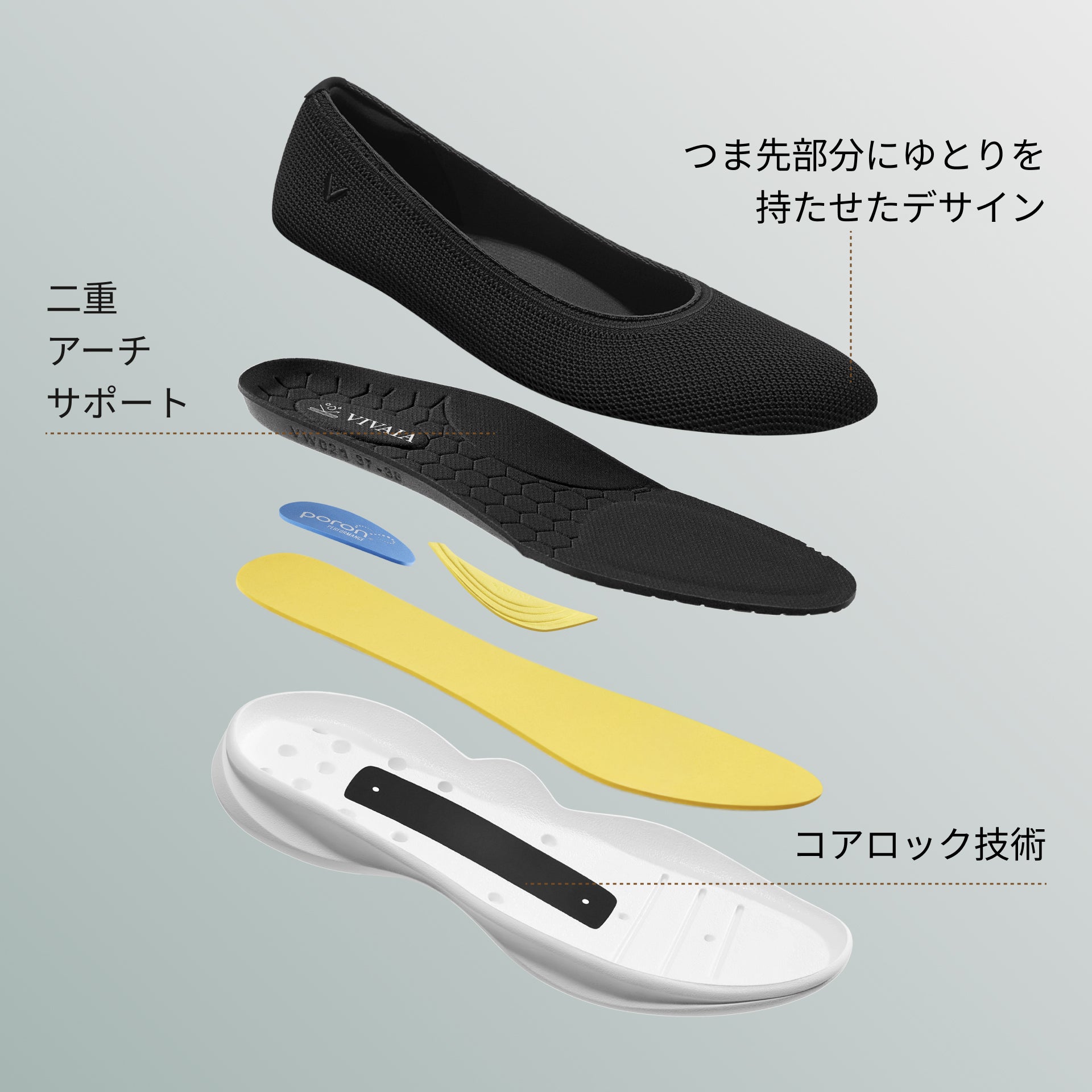 Walker Pro Izabel] 撥水加工 ラウンドトゥ スニーカー フラット