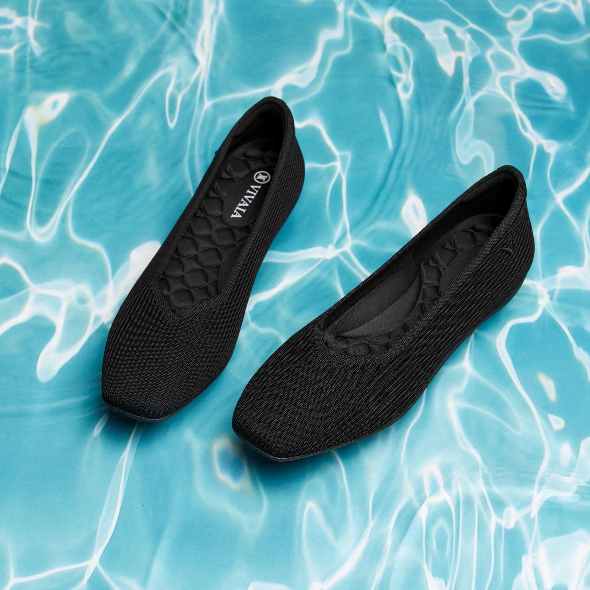 Margot™ Walker] スクエアトゥ 超軽量 厚底 フラットシューズ – VIVAIA