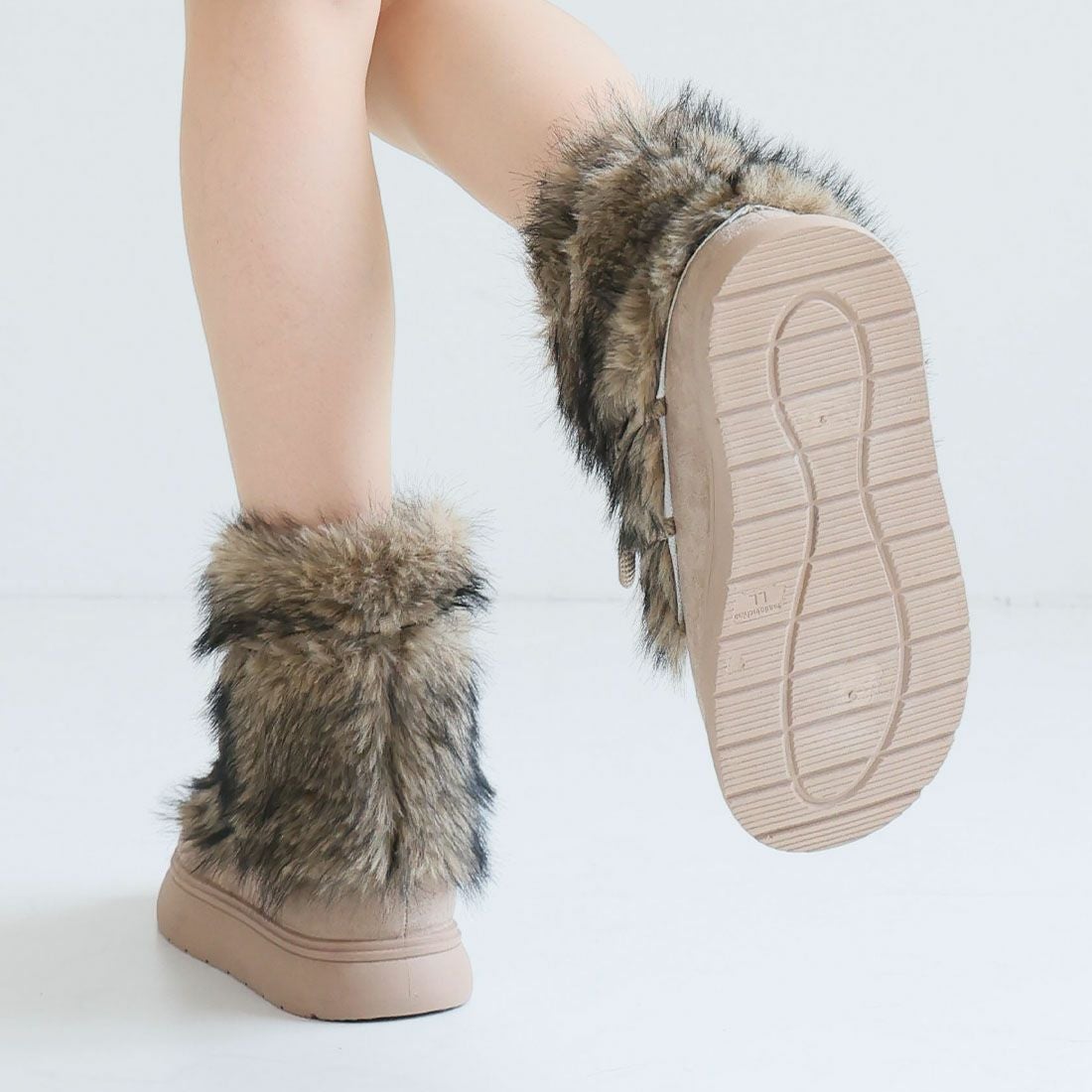 公式ストア/ZOZO限定】もふぽかボリュームファー厚底ムートンブーツ