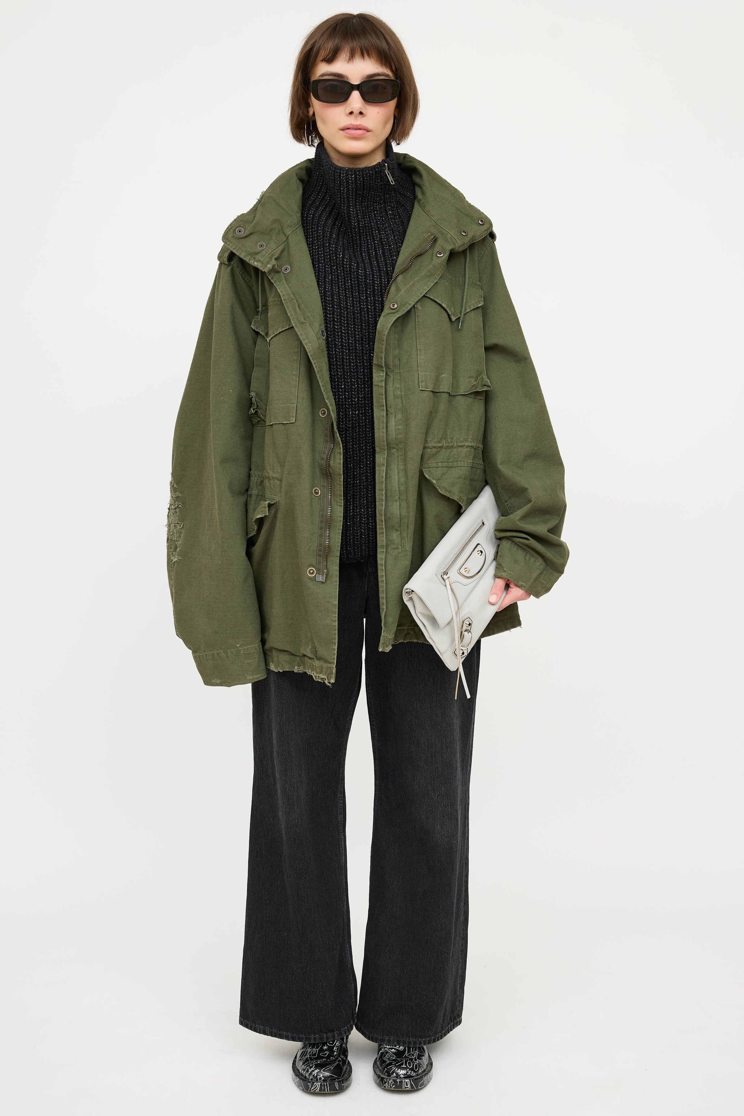 Balenciaga // Ripstop Distressed Military Coat – VSP Consignment