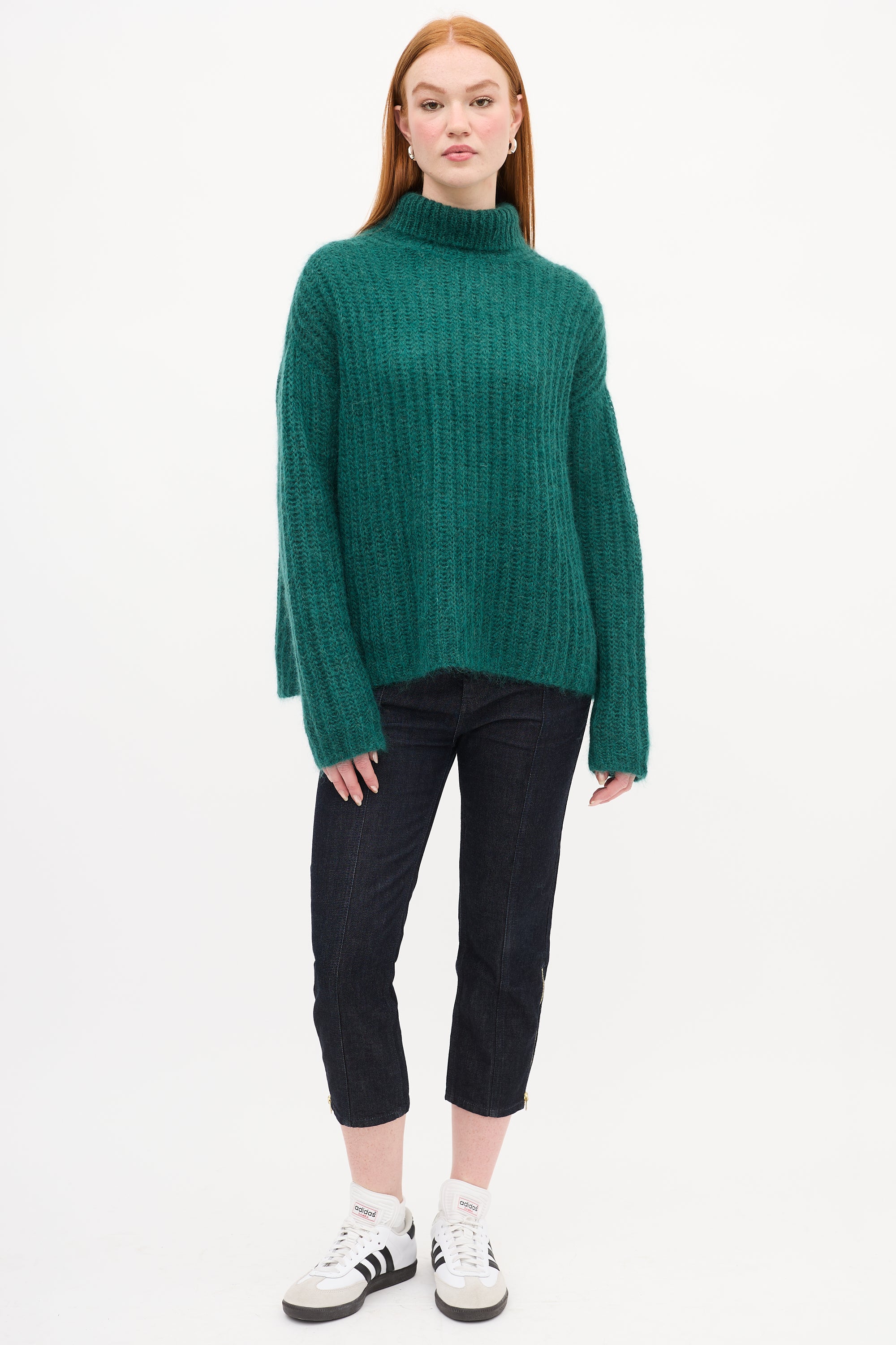 Marni // Green Mohair Knit Turtleneck Sweater – VSP Consignment