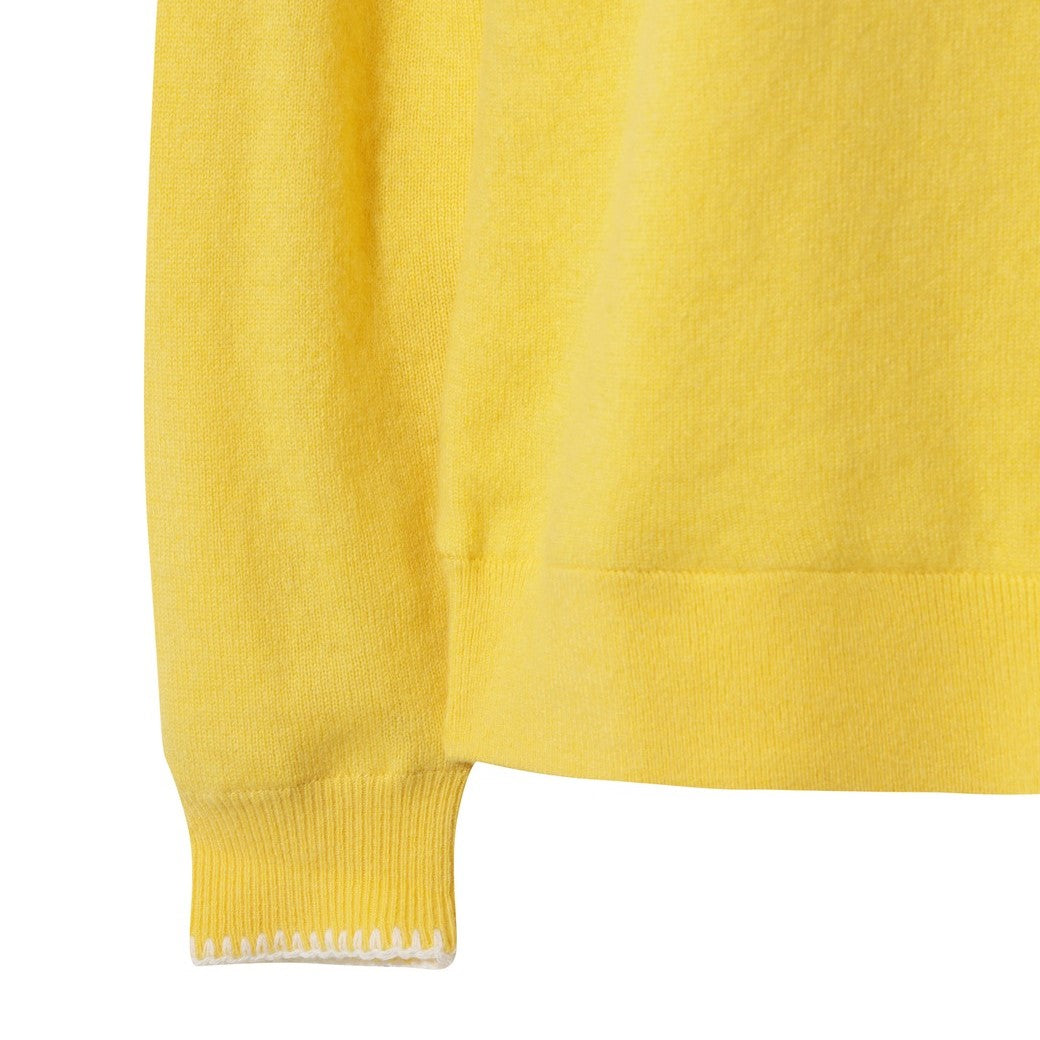 WOMEN BEANIE WAACKY カシミヤセーター マスタード