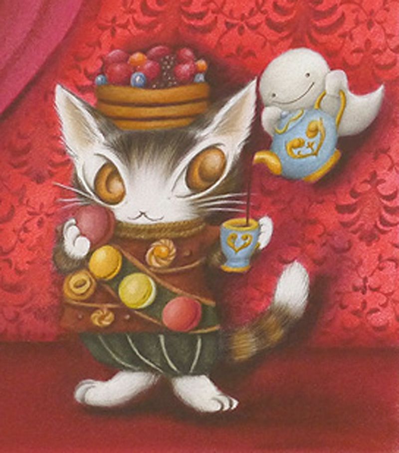 版画「赤い部屋のマカロン」 | わちふぃーるどオンラインショップ