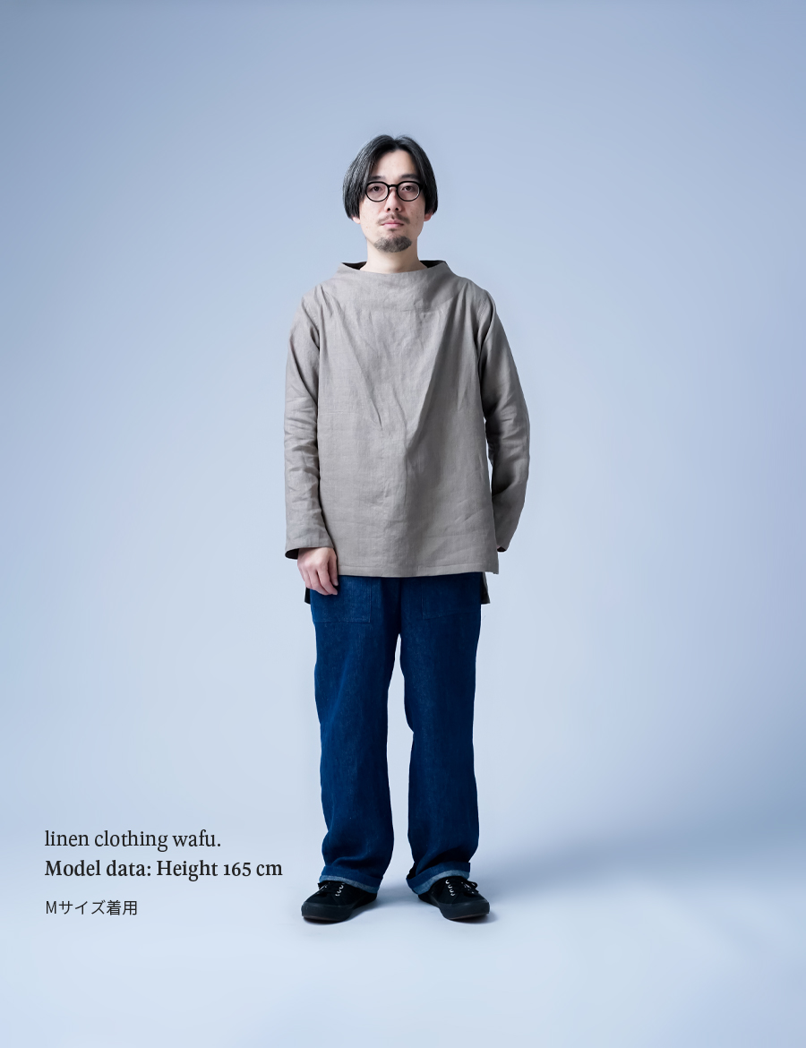 wafu】こだわりが詰まった！ フィッシャーマンスモック ／ うつぶし色