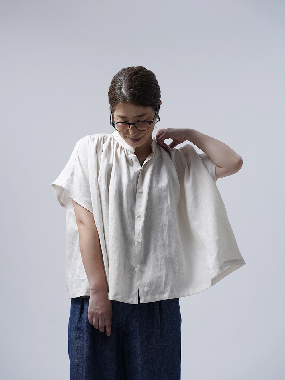 リネンシャツ】心躍るここちよさ 肌にやさしい ブラウス /レモン