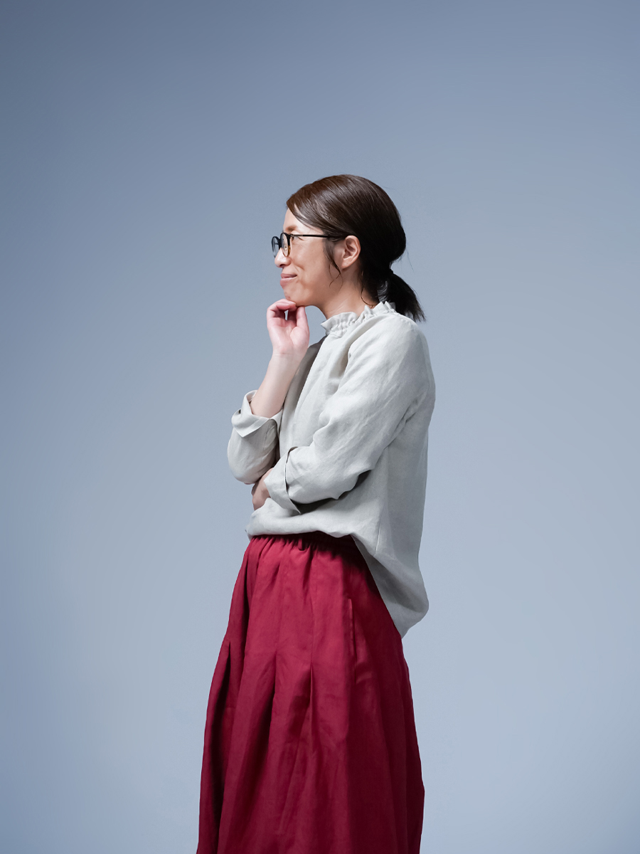 リネントップス】プレミアムリネン タートル トップス 薄地