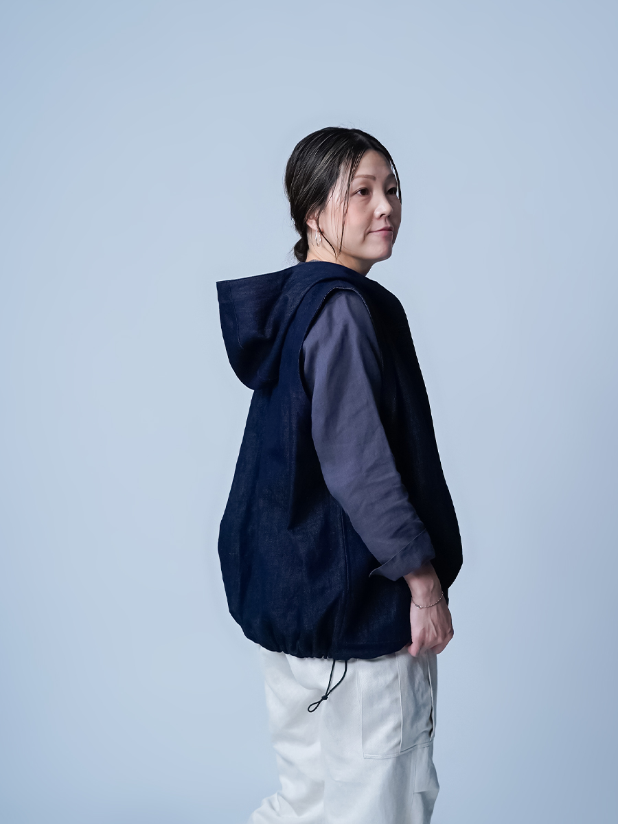 リネントップス】軽く やわらかい 快適なトップス ／ 藍墨茶 p012a-isc1