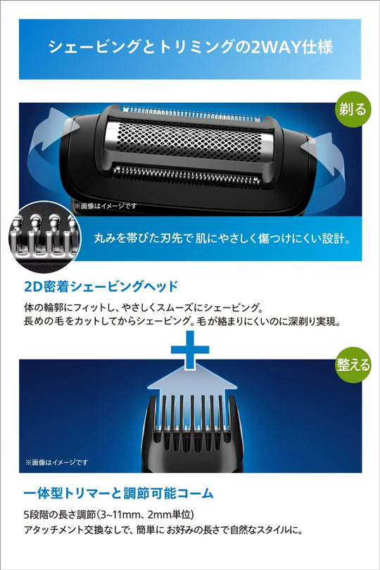 フィリップス ボディトリマー 7000シリーズ シェーバー BG7020 15