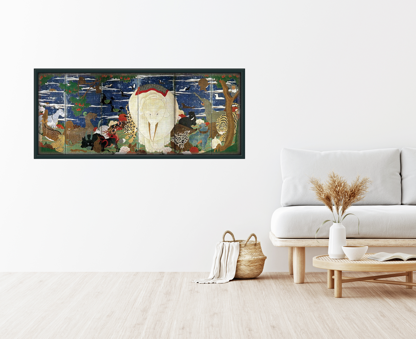 鳥獣花木図屛風』右隻 通常カラー 【ポスタータイプ】