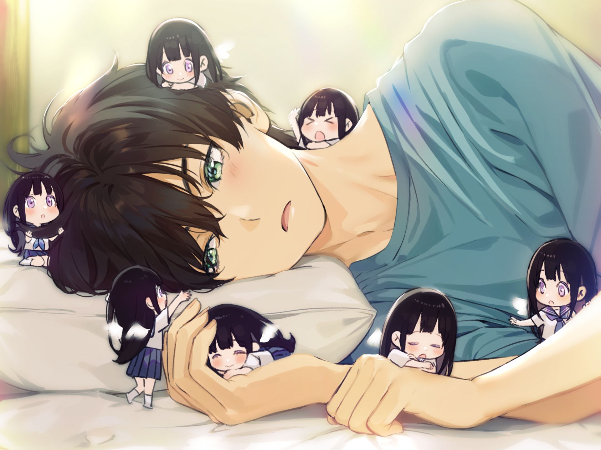 HDデスクトップ 壁紙: 氷菓, アニメ, 千反田える, 折木奉太郎