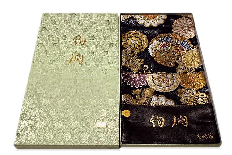 京都西陣老舗-名門」 京藝織物謹製 【絢爛-壱條箔】 正絹 袋帯