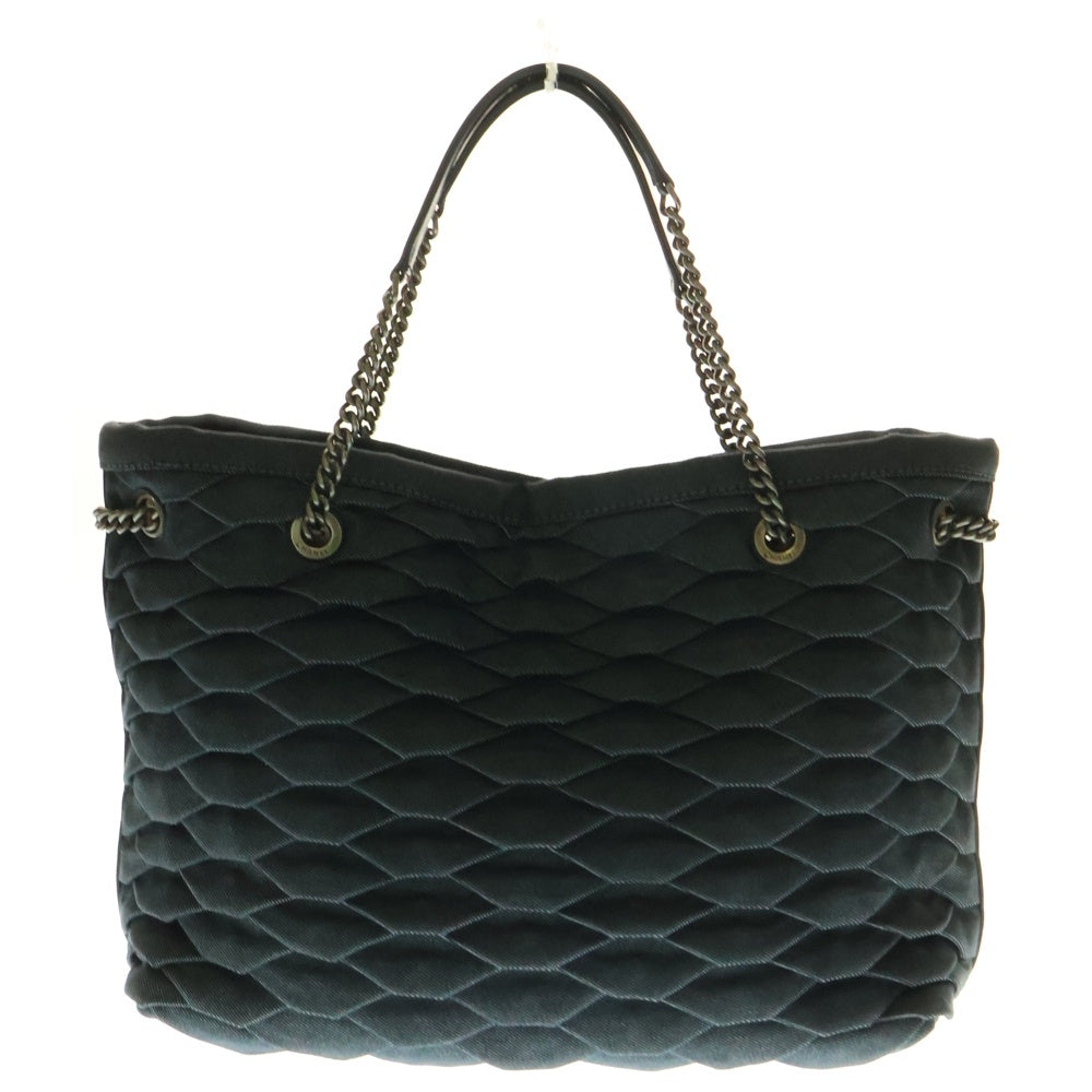 CHANEL(シャネル) ココマーク スモッキングデニムレザー切替チェーン