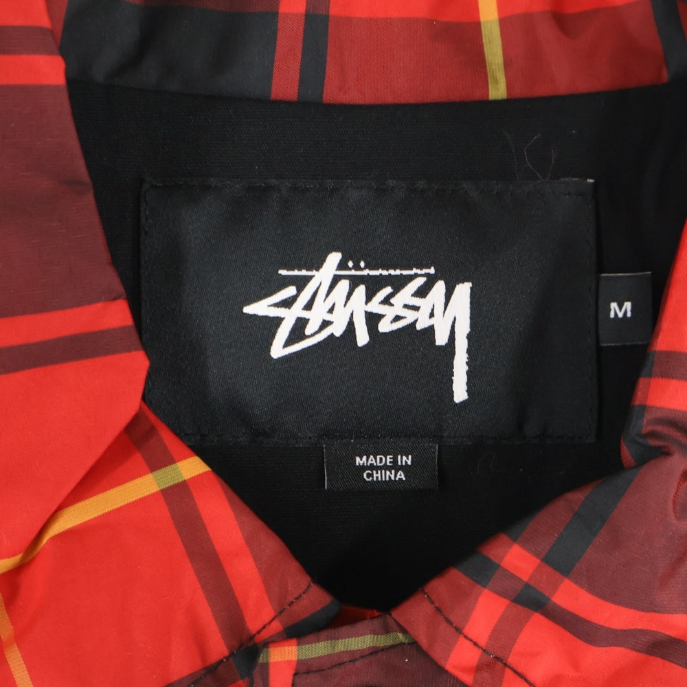 STUSSY(ステューシー) チェック柄 ポリエステル スナップボタン コーチ