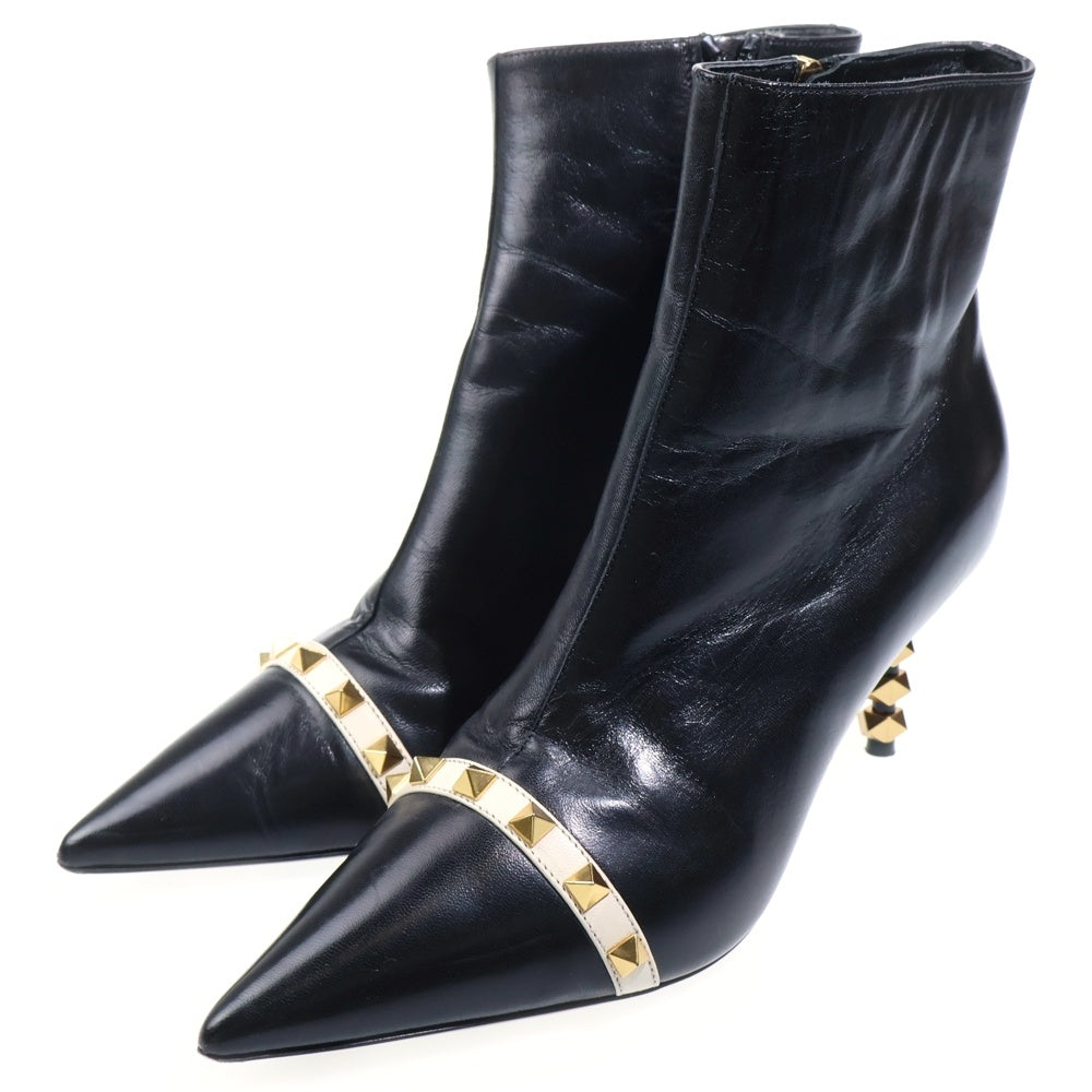 VALENTINO(ヴァレンティノ) ロックスタッズ ヒール ブラック レザー