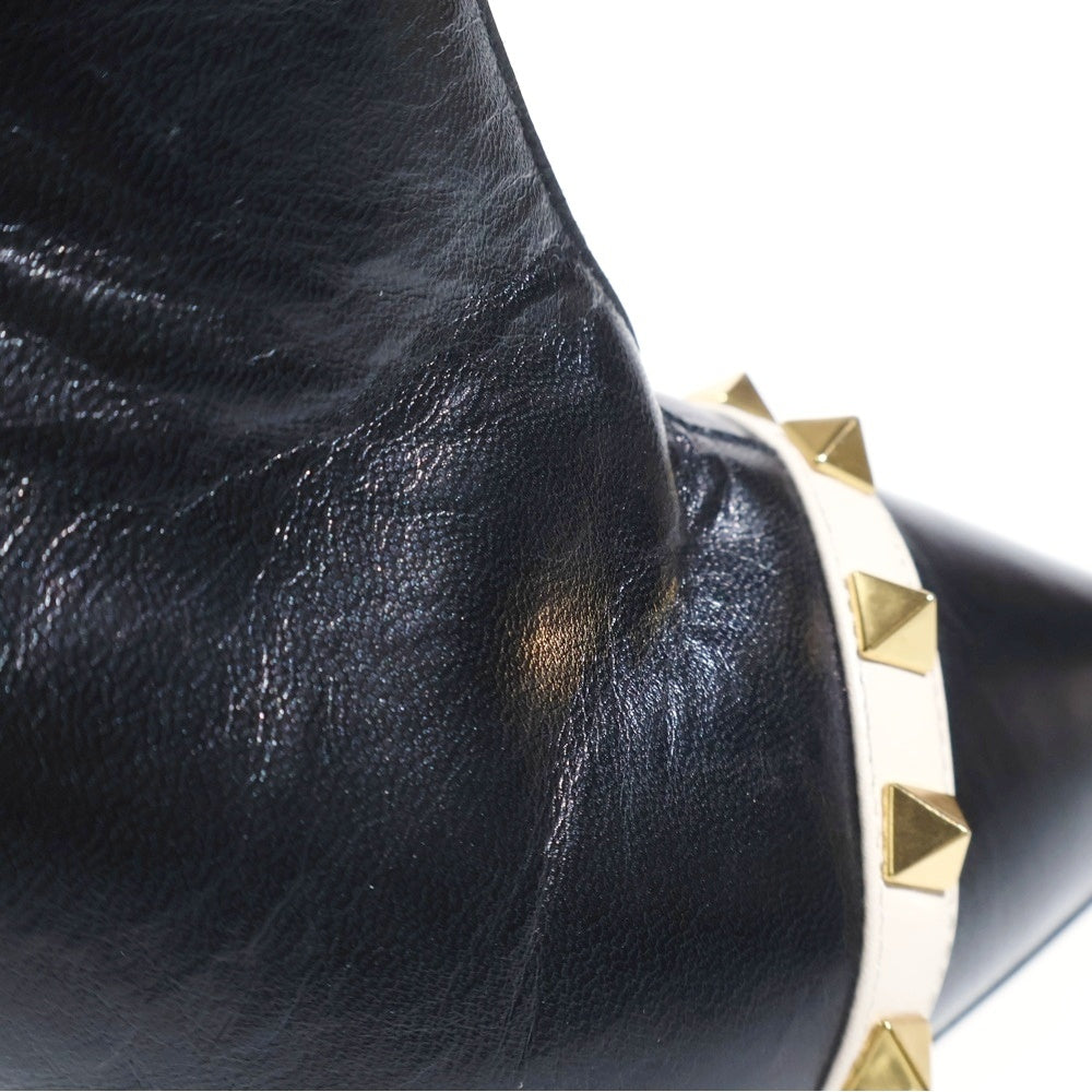 VALENTINO(ヴァレンティノ) ロックスタッズ ヒール ブラック レザー